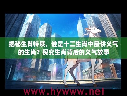 揭秘生肖特质，谁是十二生肖中最讲义气的生肖？探究生肖背后的义气故事