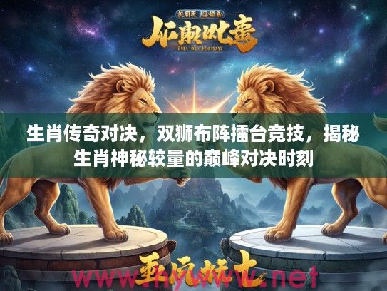 生肖传奇对决，双狮布阵擂台竞技，揭秘生肖神秘较量的巅峰对决时刻
