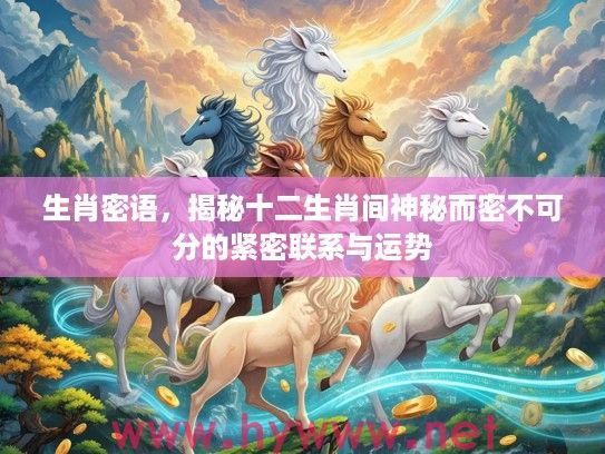生肖密语，揭秘十二生肖间神秘而密不可分的紧密联系与运势