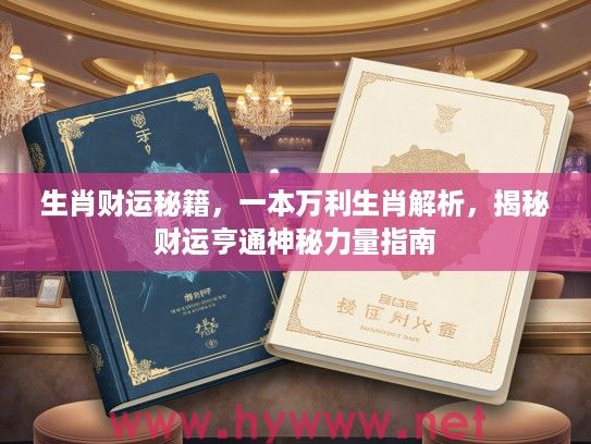 生肖财运秘籍，一本万利生肖解析，揭秘财运亨通神秘力量指南